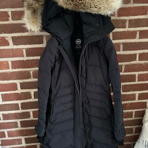 Women's Black Canada Goose Jacket with Fur Hood